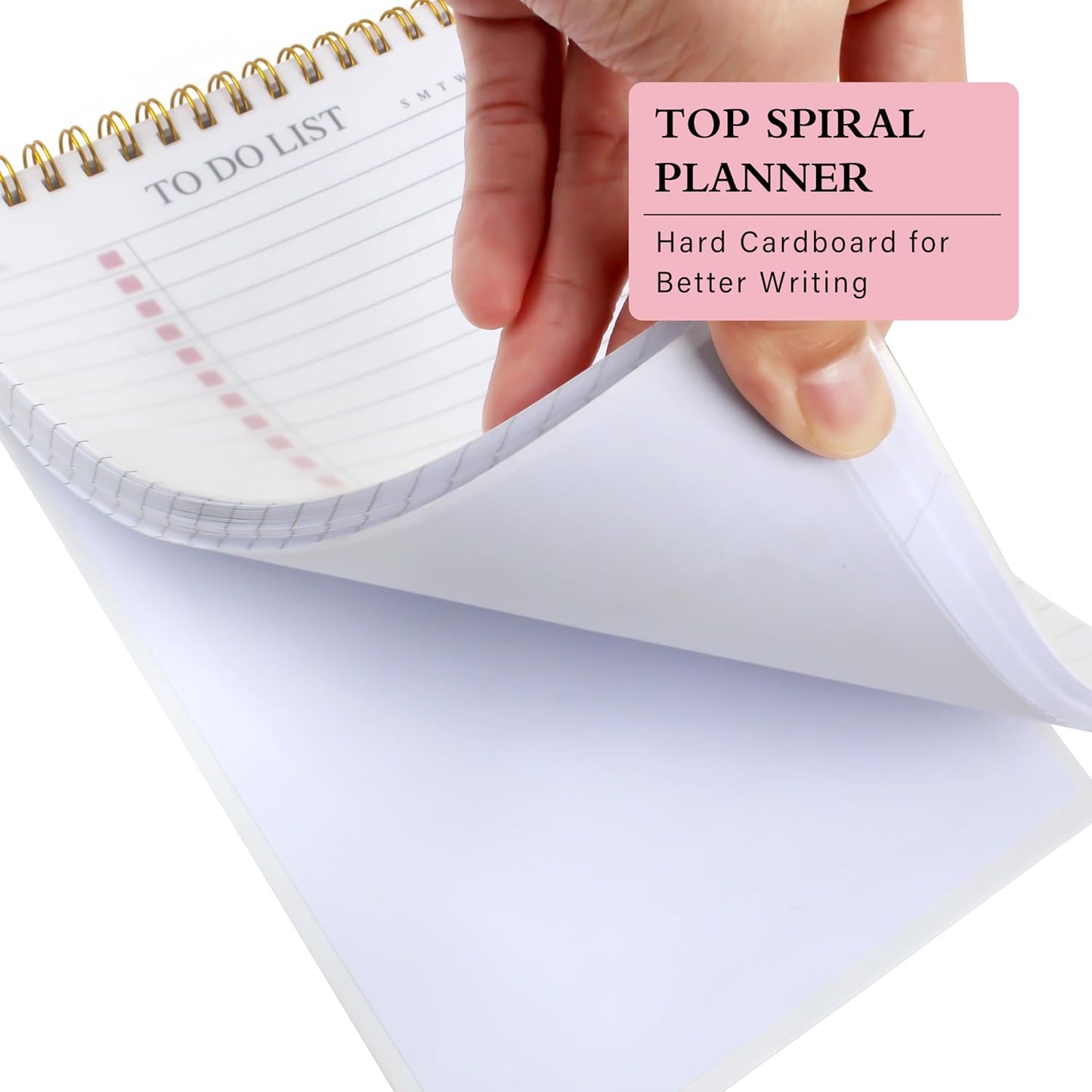 To Do List Notepad 3 Pack, Undated Daily Planner Notepad With To Do List Notebook Checklist Planner Spiral Waterproof Notepad for Office Supplies, School Planner, 52 Sheets/Pack, 5.5"*8.3" A5 Size