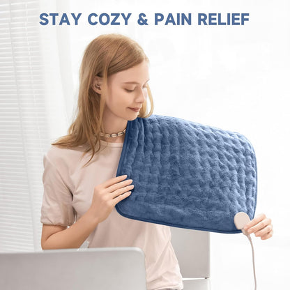 Heating Pad for Back, Neck, and Shoulder Pain Relief, Electric Heat Pad with 6 Heat Levels, Moist Heat Option, Auto Shut-Off, Birthday Christmas Gifts for Women Men Mom Dad Grandma, Gifts for her