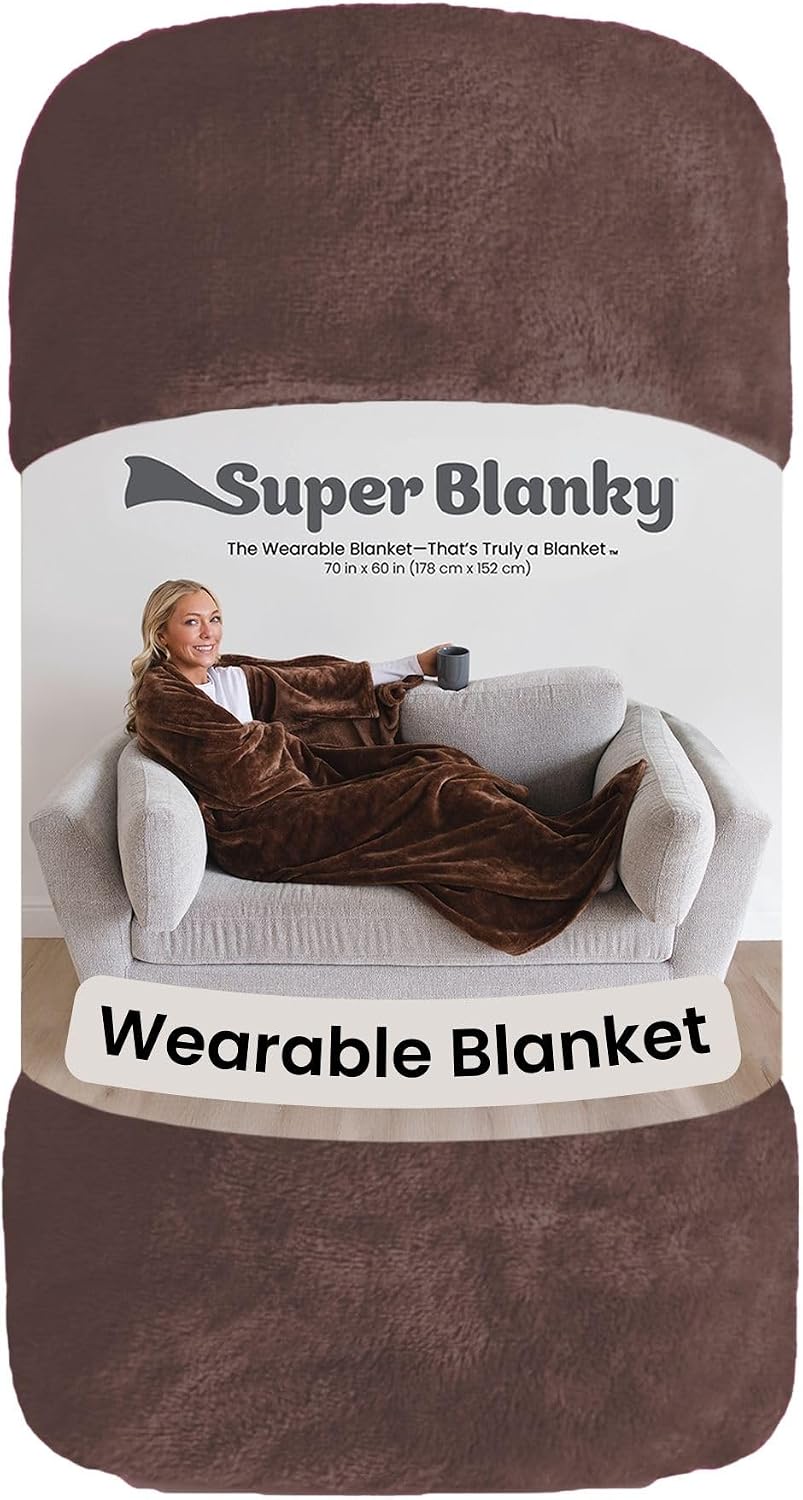 Super Blanky Wearable Blankets for Women & Men, Graduation Day Gift for Her, Cozy Gifts for Women, Wife Birthday Gifts Ideas