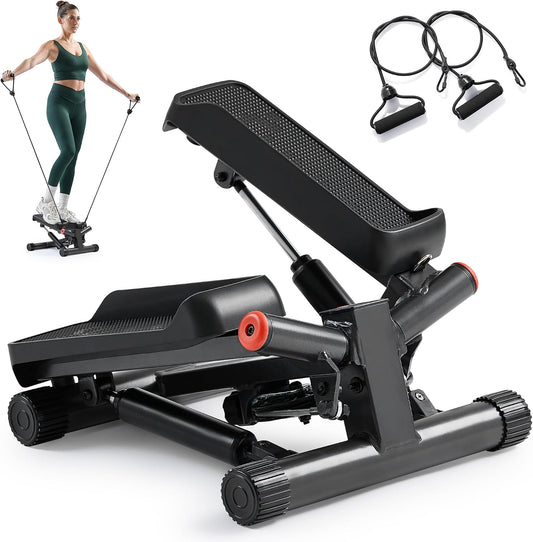 Sunny Health & Fitness Twist Stair Stepper with Resistance Bands