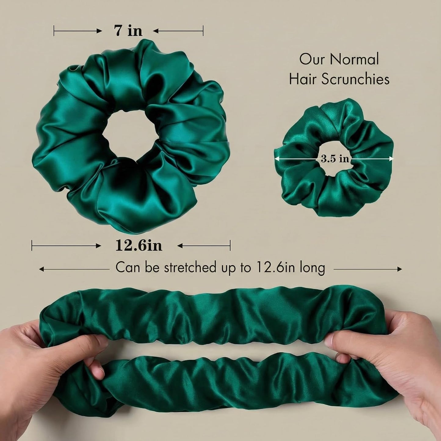Silmer 22 Momme Silk Pillow Scrunchie Air, Oversized Lightweight Mulberry Silk Hair Tie with High Elasticity, Soft Padded No Crease Ponytail & Sleep Holder (Dusty Rose, 1Pc)