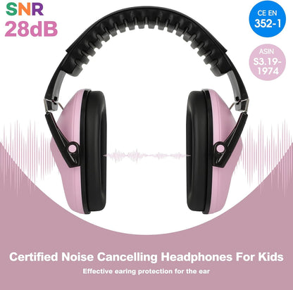 Floriogra Noise Cancelling Headphones for Kids, Kids Ear Protection 28dB SNR Noise Reduction Ear Muffs for Toddler/Children, Hearing Protection for Monster Jam, Concerts, Fireworks