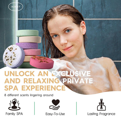 Shower Steamers Aromatherapy Blriet Gifts for Women, Teen Girls, Wife, Her, Mom, Father Days, Daughter, Grandma Basket Stuffers Birthday Gifts Decoration Travel Essentials Self Care Home Spa 8 Pack