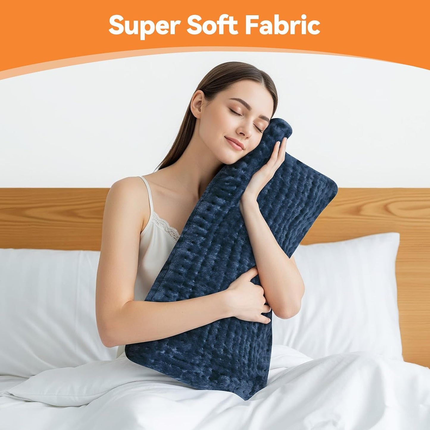 Heating Pad for Back Pain, Electric Heat Pad with 9 Heat Levels & 4 Auto-Off Timers, Portable Heating Pad for Period Cramps, Shoulder, Neck, Machine Washable, Gifts for Women and Men, Grey, 24''×12''