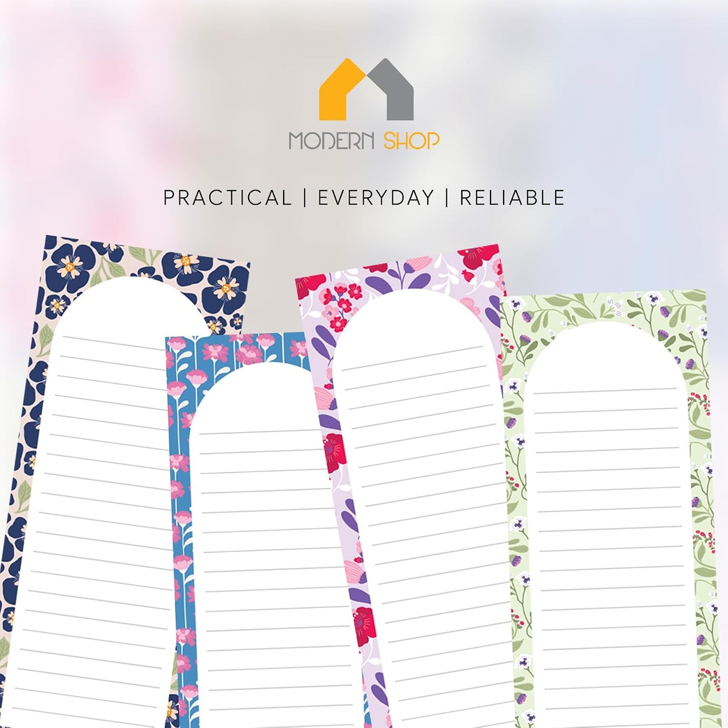 8 Magnetic Notepads – Notepads for Grocery List, Shopping List, To-Do List, Reminders -Strong Magnetic Back- Memo Notepad with Realistic Fruit Designs | 25 Sheets per Pad 7.5 x 3.5 inch (8 Pack)