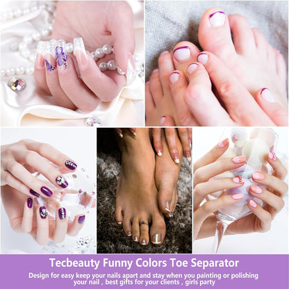 Toe Separators Set - 52 Pieces Premium Pedicure Tool, Spa Party Salon Polishing Separator (Black)