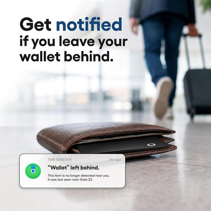 SPOTMINDERS Apple MFi Certified Wallet Tracker PRO Works with Apple Find My IP68 Rechargeable Tracking Card for Wallet Luggage Passport 0.07in Slim Credit Card Design Item Finder