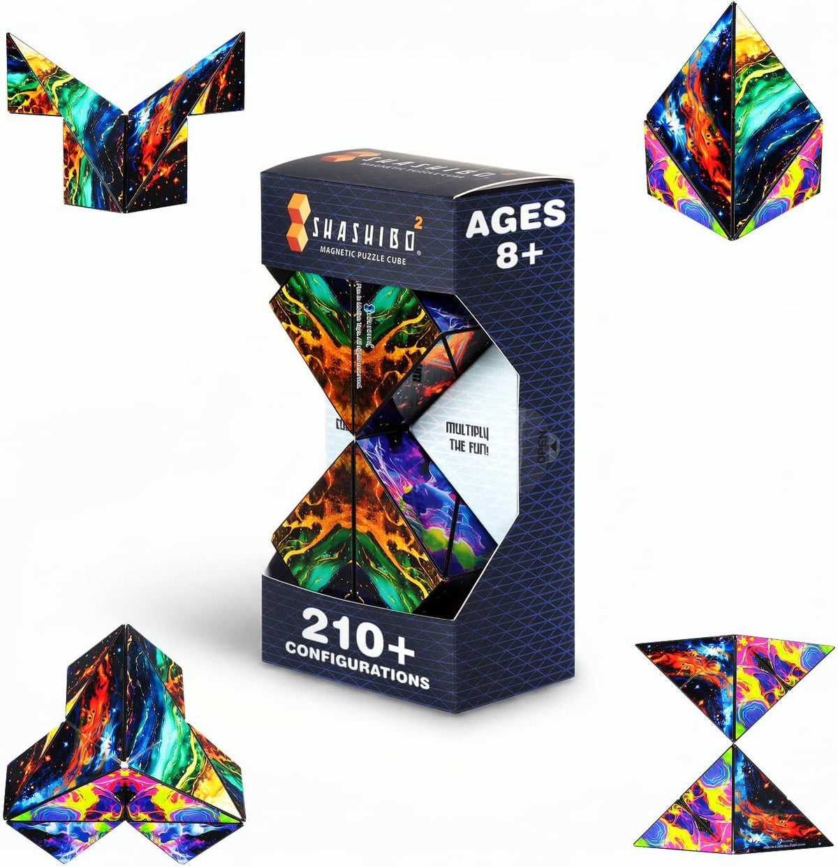 Shashibo DODECA Magnetic Puzzle Cube, Stress Relief Fidget Toy - Colors A