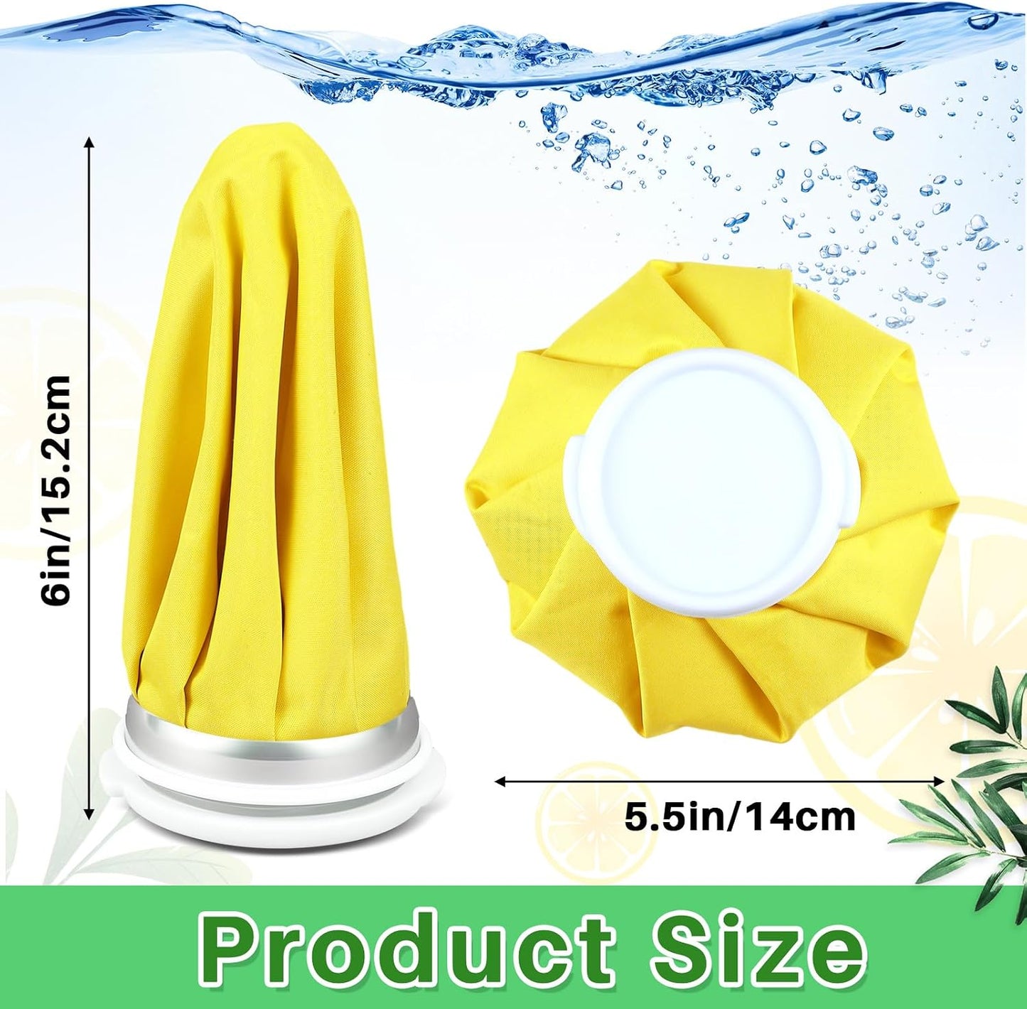 Honoson 4 Pack Reusable Ice Pack for Injuries, Ice Bags Hot Water Bag for Hot & Cold Pain Relief No-Leak Elastic Breathable for Muscle, Joint Pain Swelling, Sports & Home Use(Cute Fruit Style)