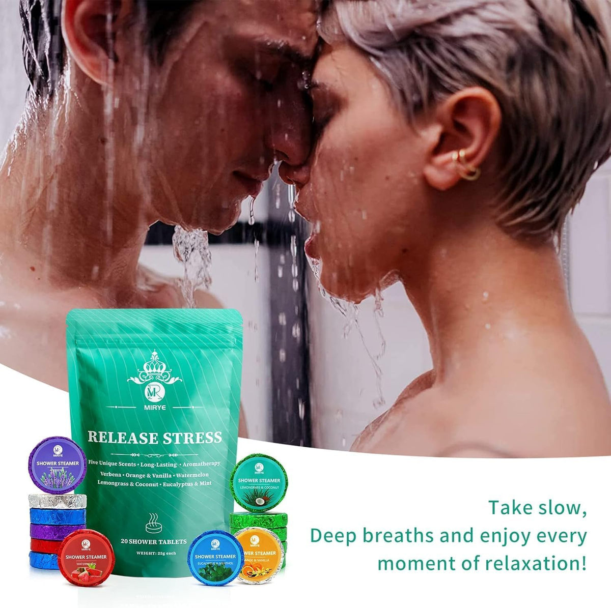 18-Pack Shower Steamers Aromatherapy, Self Care Birthday Gifts for Women Men, 6 Scented Organic Shower Bombs with Natural Essential Oils Relaxation Home SPA, Travel Essentials, Appreciation Gifts