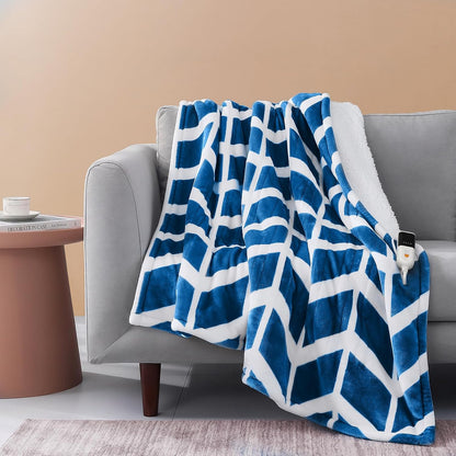 VENTIMI Electric Blanket Heated Throw, 50" x 60" Heated Blanket with 5 Heat Levels & 3 Hours Auto Off, Fast Heating Blankets with ETL & FCC Certification, Grey