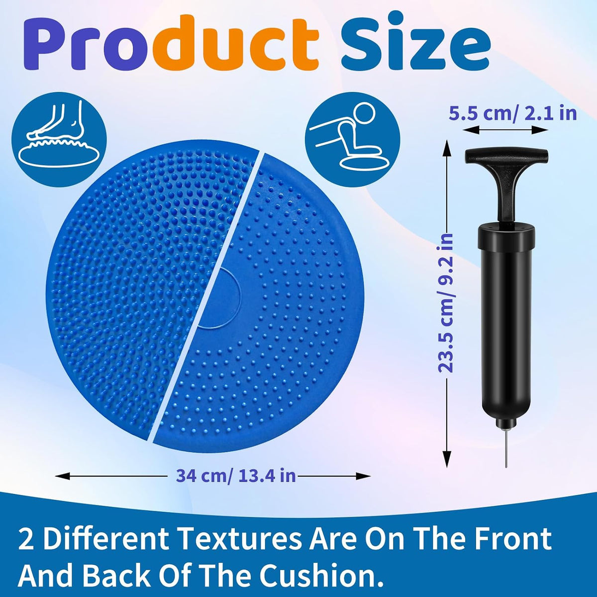 biguphate Wobble Cushion Set with Hedgehog Balance Pods & Pump