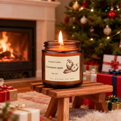 Scented Candles for Home,8 Pack Soy Wax Candle Set,Scented Candles Gift Set,Aromatherapy Candles, Amber Jar Vintage Apothecary Style, 8 Scents Gift Set