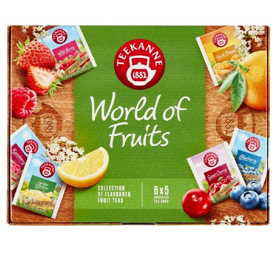Teekanne World of Fruits Fruit Tea Selection Box 6 Flavours 5 Teabags of Each 2022