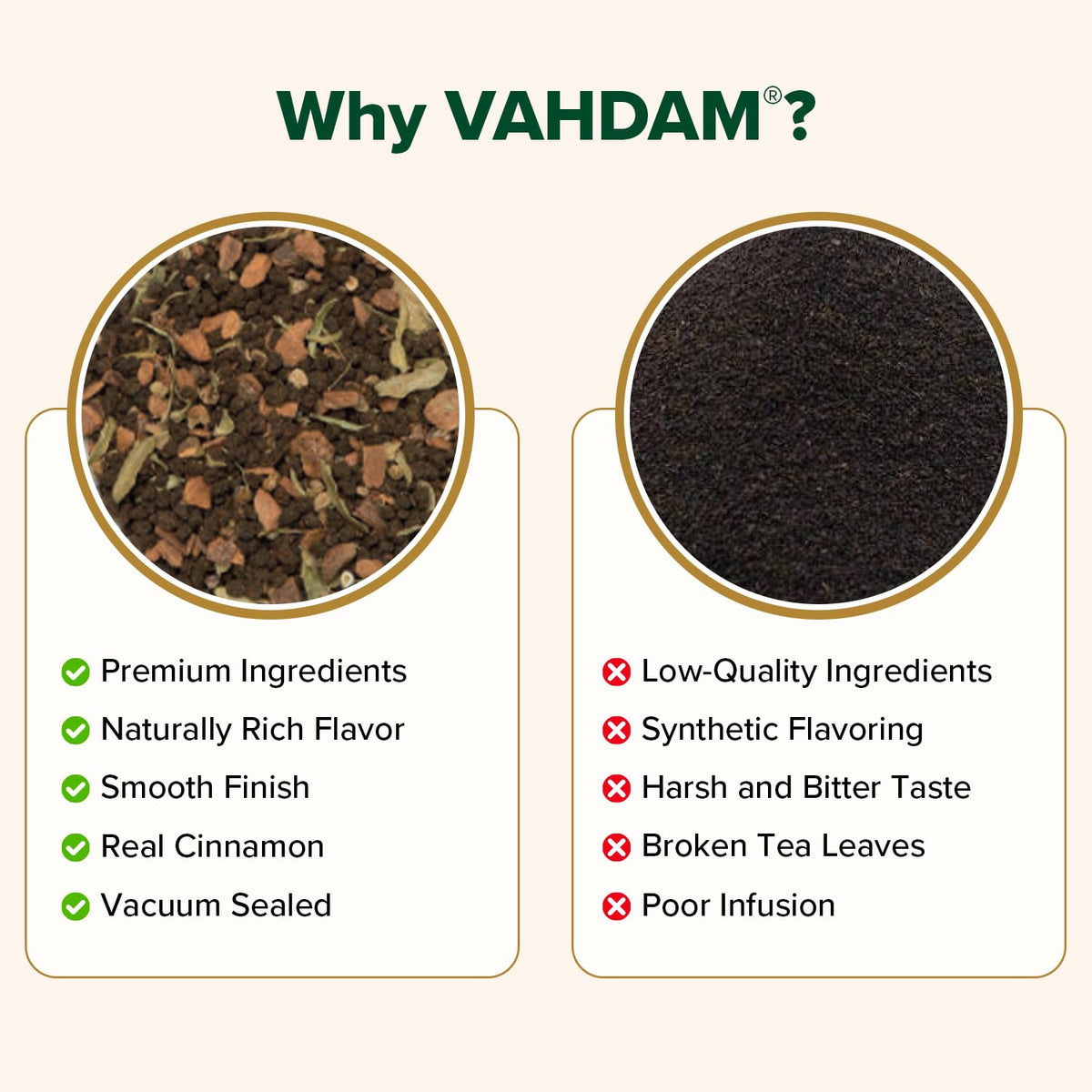 VAHDAM Cinnamon Masala Chai(3.53oz|50+ Cups) Quality Chai Tea Loose Leaf