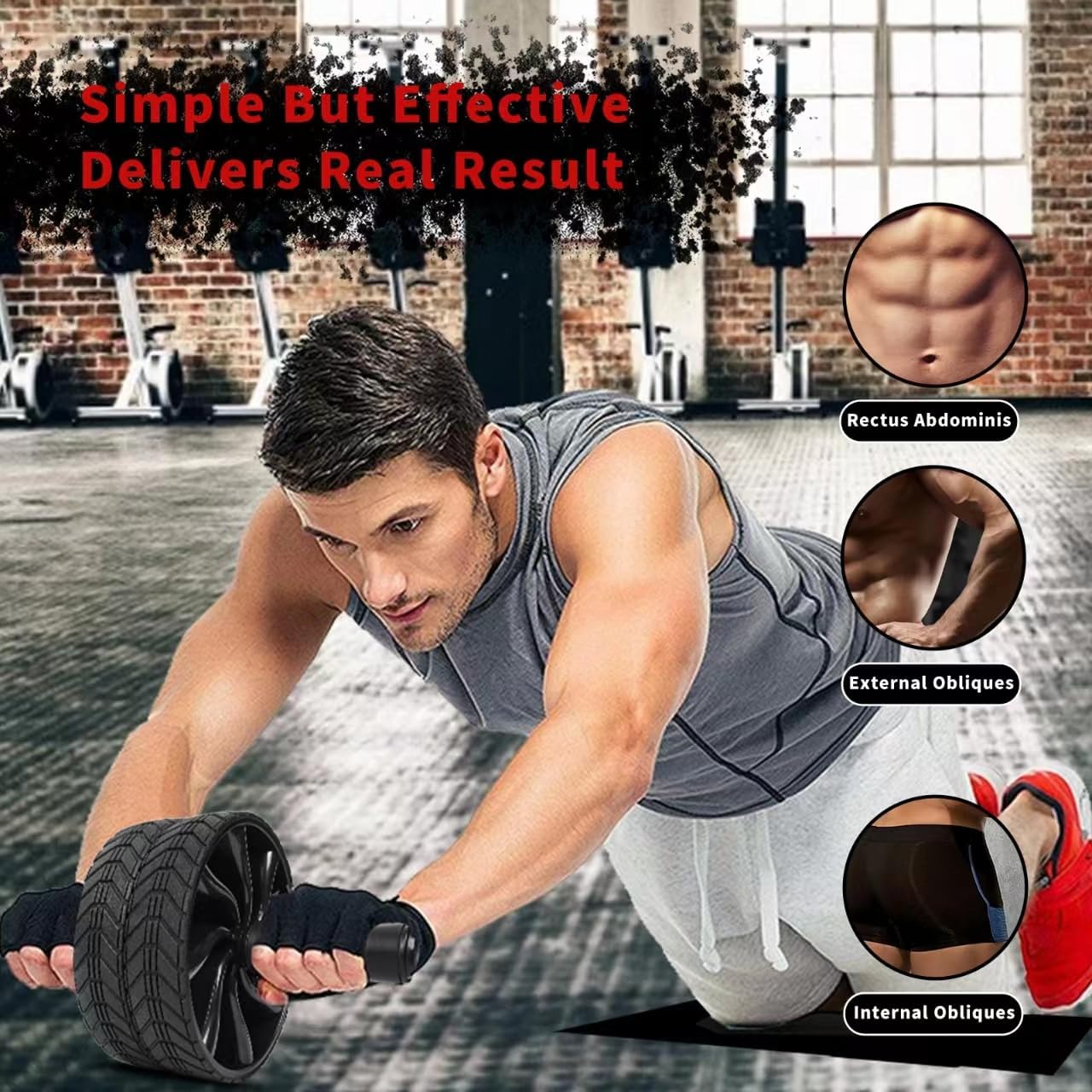 Ab Roller Wheel - AGREJO Ab Workout Equipment for Abdominal & Core Strength Training, Home Gym Fitness Equipment, Exercise Wheel for Men Women