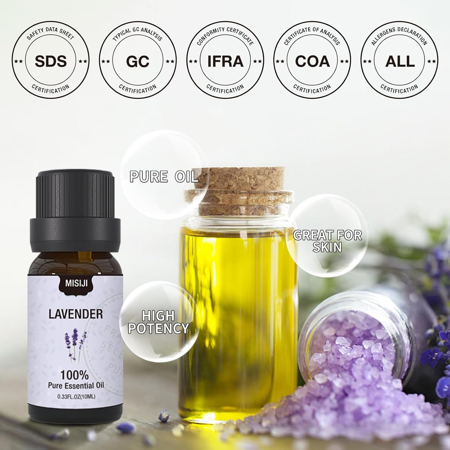 Essential Oils Set Top 6 Aromatherapy-Essential Oils for Diffuser for Home,Air Freshening Diffuser Oils Scents for Aromatherapy,Laundry,Candle&Soap Making,Humidifiers 6 X 10ML