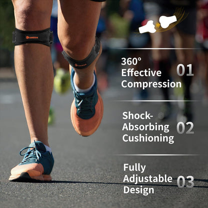 CAMBIVO 2 Pack Patella Tendon Knee Straps, Knee Brace for Women & Men with Extra Straps, Patella Bands for Pain Relief, Osgood Schlatter, Jumper’s Knee, Tendonitis, Running, Basketball, Volleyball