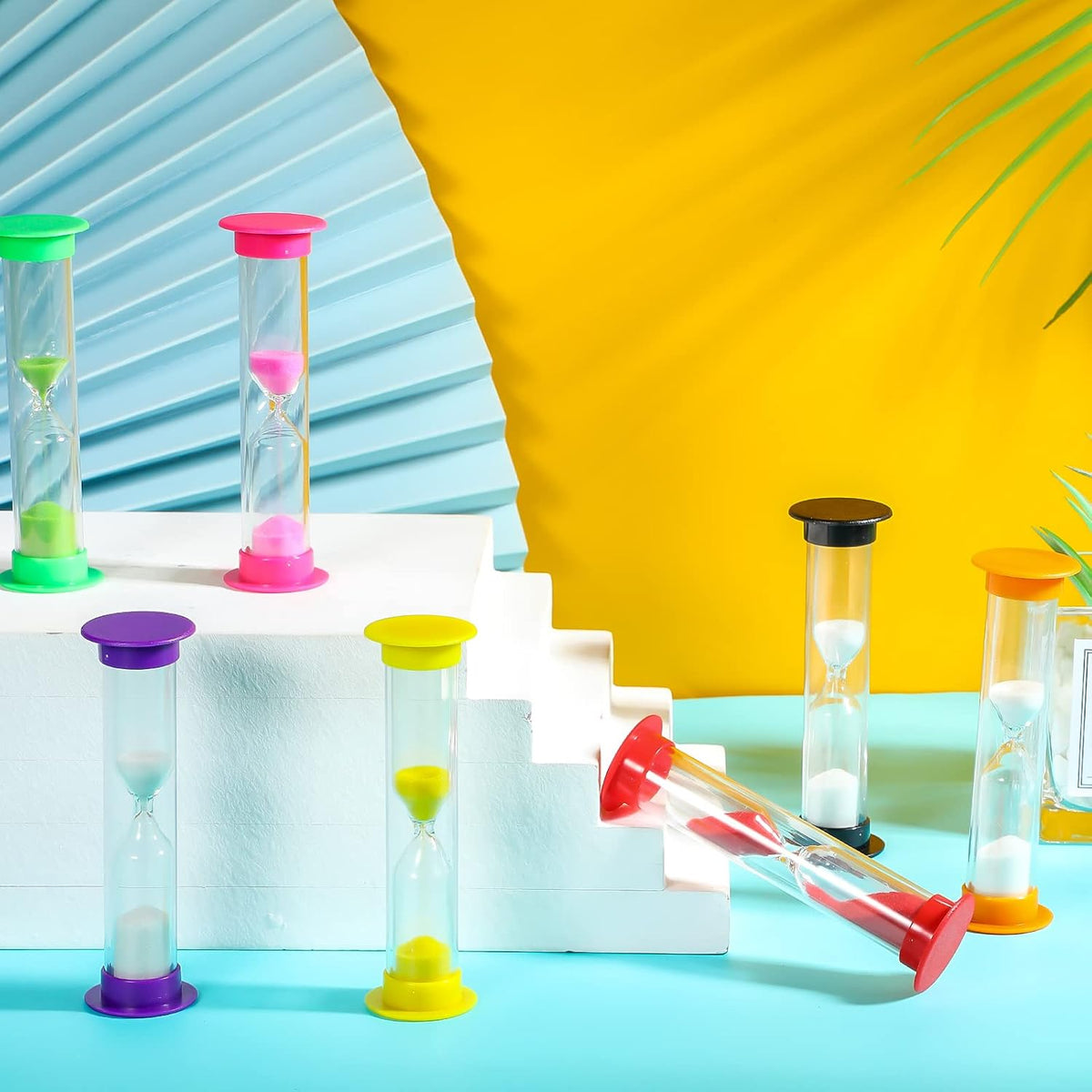 Queekay 48 Pcs 2 Minute Sand Timer for Kids Hourglass Timer,Colorful