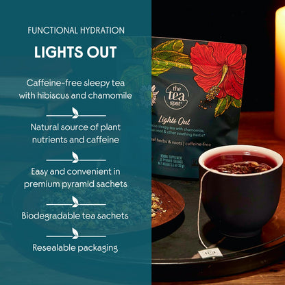 The Tea Spot Organic Lights Out Tea | Caffeine-Free 15 Tea Bags, Pack of 1