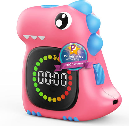 Visual Timer for Kids 99 Minute Digital Potty Training Timer for Homeschool | Dual sound; Dinosaur Look; Long Battery Life