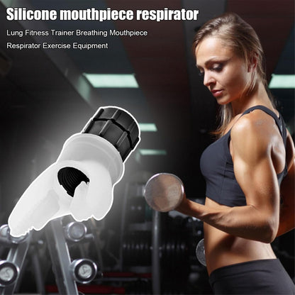 2 Pcs Breath Trainer, Portable Breathing Trainer Silicone Lung Exerciser Device, Resistance Breathing Exercise for Yoga, Swimming, Fitness(White and Black