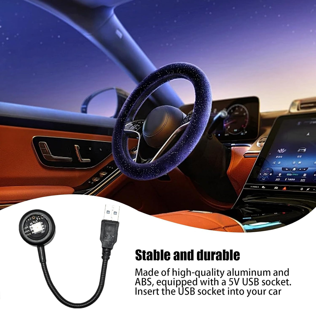 Sunset Projector - USB Charging Lamp with 7 Colors, 360° Rotating LED Light, Button Control, Plug and Play, Mood Lighting | Sunrise Bedroom Night Light for Gathering, Live Streaming, Room