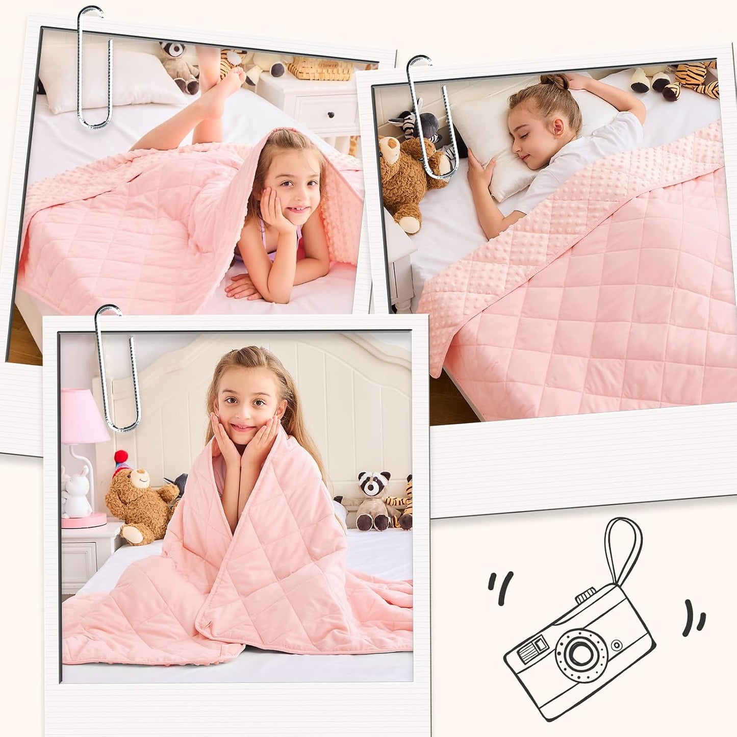 Weighted Lap Blanket for Adults 5lbs, 24"x29" Cooling Heavy Throw Blanket, Portable Travel Weighted Blankets, Soft Small Blankets Gift for Sleeping, Navy Blue