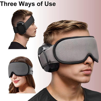 Noise Reduction Ear Muffs Eye Mask for Sleeping Set, Noise Cancelling Earmuffs 3D Light Blocking Sleep Mask Set