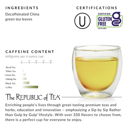 The Republic of Tea Daily Green Decaf The People's Green Tea, 50 Count