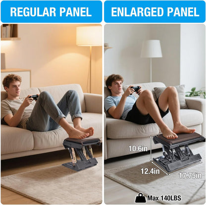 Scalebeard Foot Rest for Under Desk at Work,Height Adjustable Infinite Angle Ergonomic Foldable Footrest for Office, Gaming,Computer, Removable Pad Desk Foot Stool with Massage Beads,for All Seasons