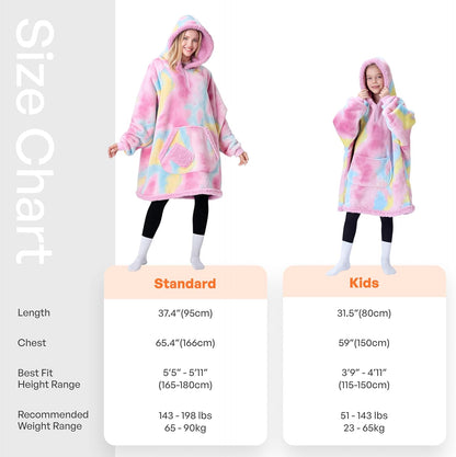 Giggling Getup Wearable Blanket Hoodie for Adults Gifts for Teen Girls Sister Women Sherpa Fleece Printed Hooded Blanket Sweatshirt Warm Cozy with Pocket & Sleeves Beige Cat
