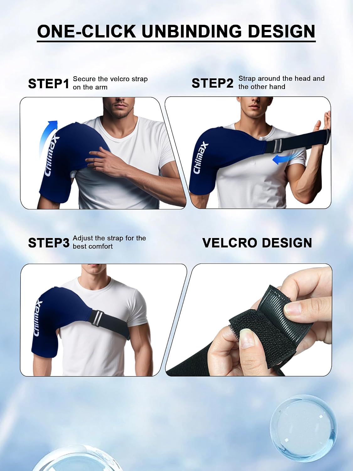 Shoulder Ice Pack Wrap for Rotator Cuff Cold Therapy Brace