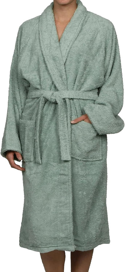 Cotton Unisex Terry Robe, Soft And Absorbent Robes For Men And Women, Bathroom Accessories