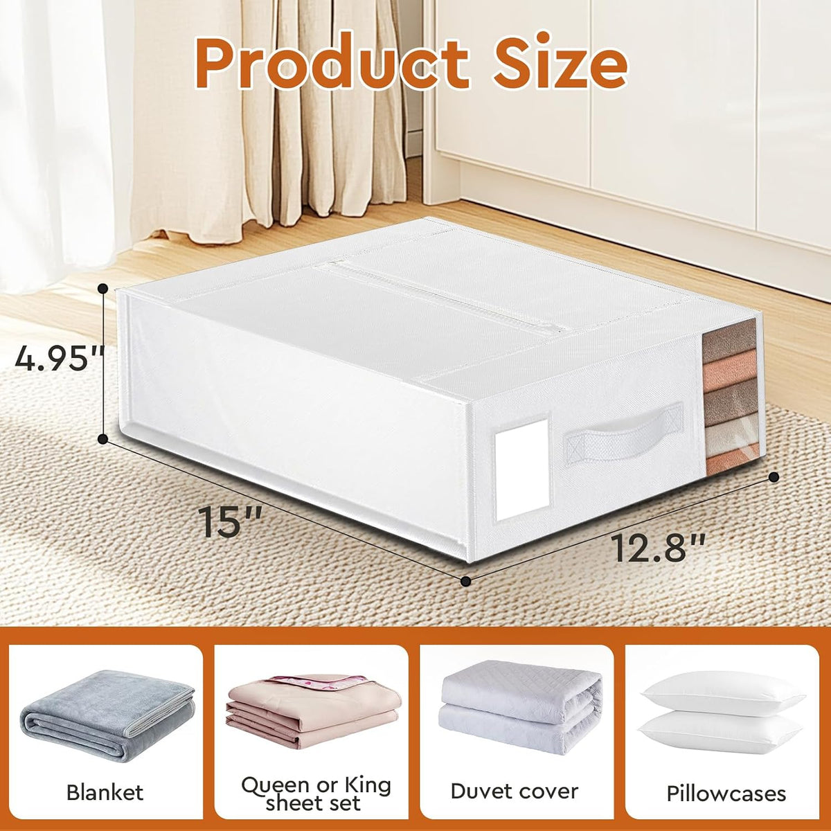 StorageTastic Bed Sheet Closet Organizers and Storage Under Bed Storage