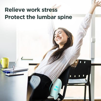 Lumbar Support Pillow for Office Chair, Car Lumbar Pillow Lower Back Pain Relief, Memory Foam Back Cushion with 4D Mesh Cover and Adjustable Straps, Ergonomic Chair Back Pillow for Car,Bed, Gaming