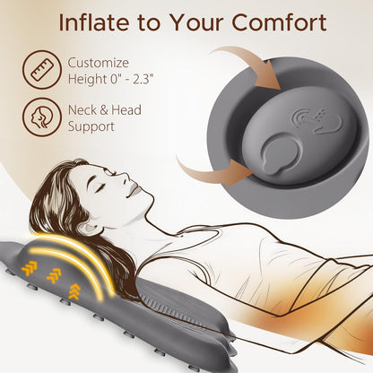Bath Pillow for Tub, Adjustable Silicone Bathtub Pillows for Head and Neck, 0"–2.3" Neck Support, 34 Suction Cups, Easy to Clean, No Machine Wash Needed (White)