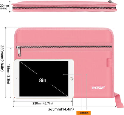 ENGPOW Expanding File Folder,Fireproof 13 Pockets Document Organizer Bag