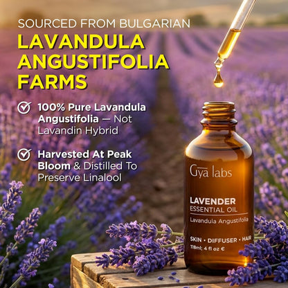 100% Pure Lavender Essential Oil for Skin & Diffuser - 4 Fl Oz