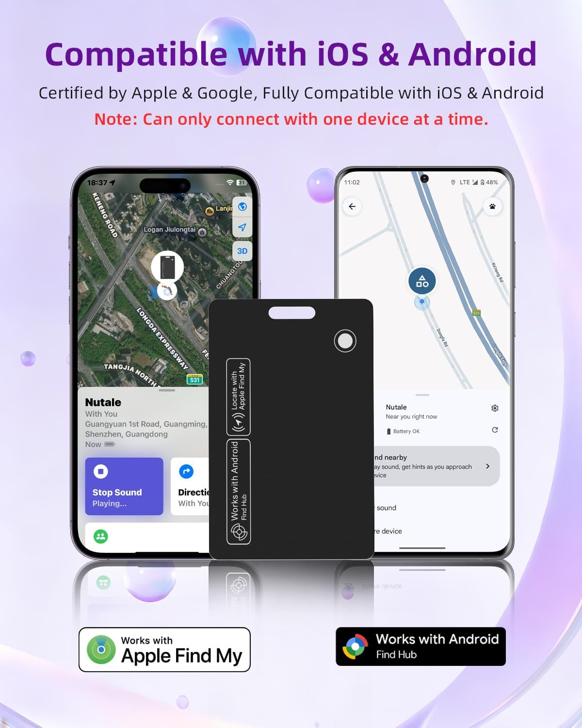 Wallet Tracker Card, Bluetooth Tracking Card (iOS & Android)
