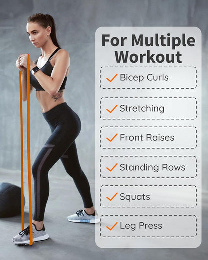Fitense Resistance Bands Set - Pull Up Bands for Men Women, Exercise Bands Resistance with Door Anchor, Training Poster & Pouch for Body Stretching, Pull Up Assist