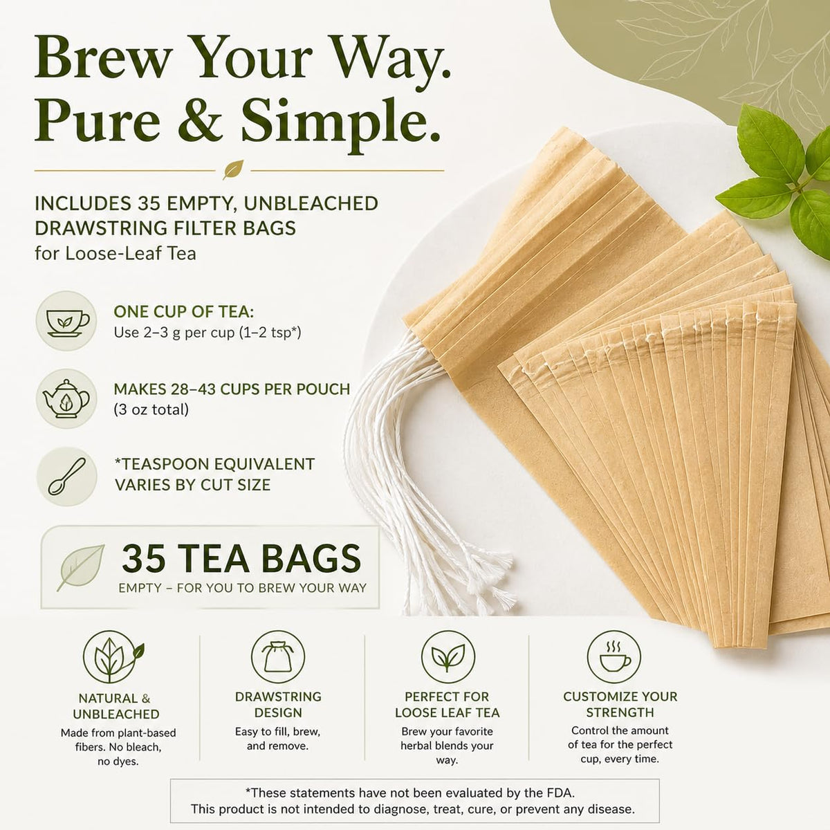 GERD Relief Herbal Tea: 8-Digestive Herb Blend, Natural Acid Reflux & Heartburn Aid, Pre/Post Meal Support, 3oz with 35 Bags