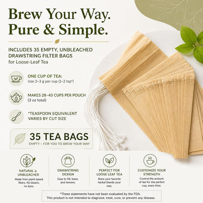 GERD Relief Herbal Tea: 8-Digestive Herb Blend, Natural Acid Reflux & Heartburn Aid, Pre/Post Meal Support, 3oz with 35 Bags