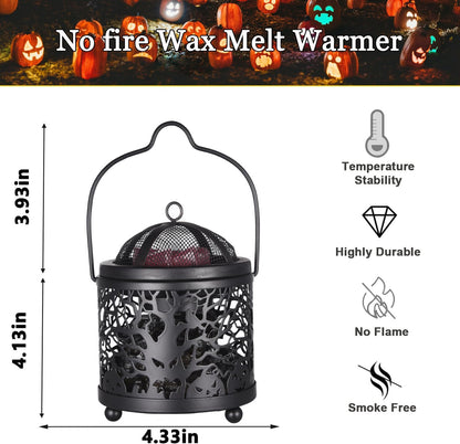 Dicimi Wax Melt Warmer,4-in-1 Electric Wax Melter,Oil Burner,Fireplace Wax Warmers, for Home Office Bedroom Aromatherapy Present and Decorations (Bronze, Fireplace Stove)