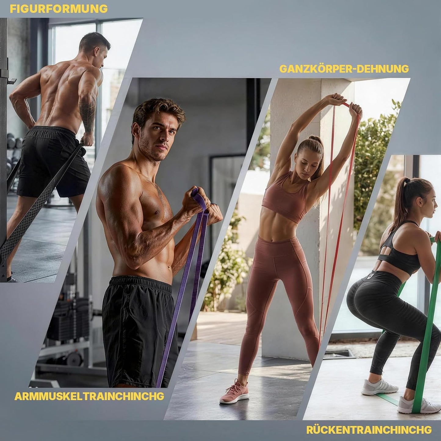 POWER GUIDANCE Resistance Bands, Set of 5 Pull Up Bands, Pull Up Assistance Bands, Exercise Bands, Resistance Bands Set for Legs, Working Out