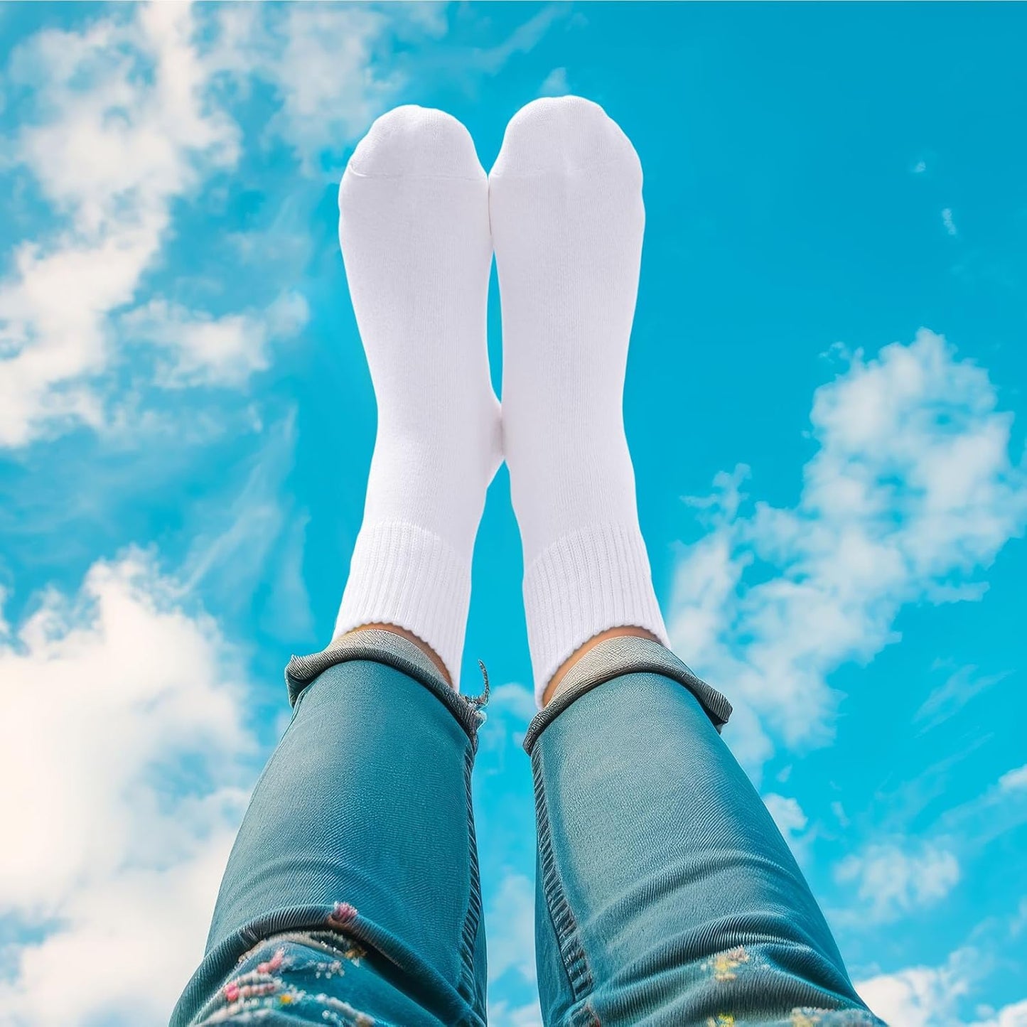 Eurzom 10 Pairs Socks Womens Crew Elastic Ankle Length Cotton Socks Aesthetic Cute Lightweight Low Cut Gifts for Women - Colors A