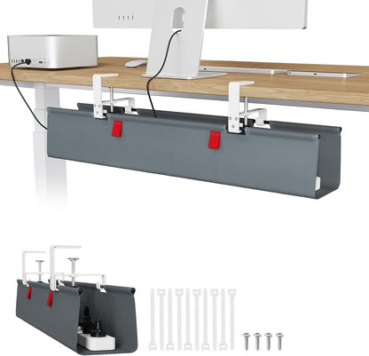 Univivi No Drill Under Desk Cable Management Tray, 36 inch Cable Management