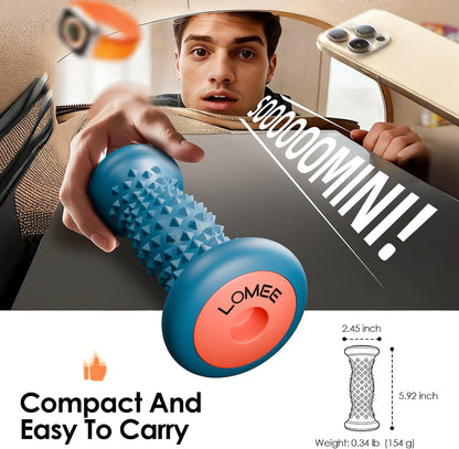 LOMEE Foot Roller Massager for Plantar Fasciitis, Foot Arch and Heel Pain Relief, Deep Tissue Muscle Massage, Feet Ergonomic & Rounded Top Design