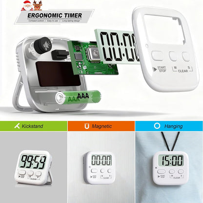 Antonki 2 Pack Digital Timer for Kids Classroom Kitchen Timers for Cooking