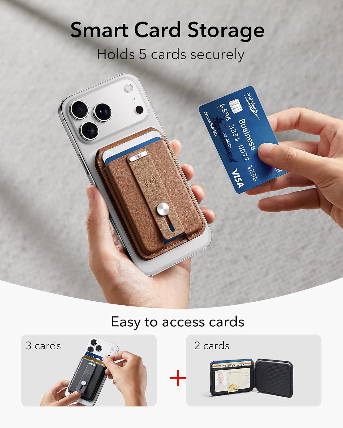 ESR Geo for MagSafe Wallet with Full Find My Functionality, 5 Card Holder